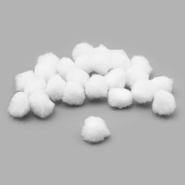 Помпоны декоративные ⌀18 мм, 125 шт, 28 белый, Astra&Craft