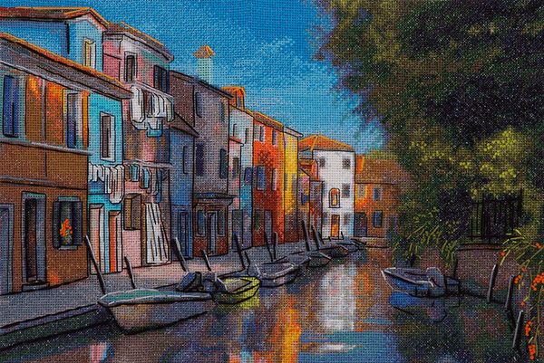 Набор для вышивания нитками Panna, Маленькая Венеция, 35х23,5 см