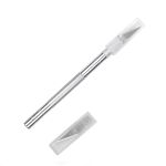 Нож макетный цанговый, алюминий + 5лезвий цв. серебро