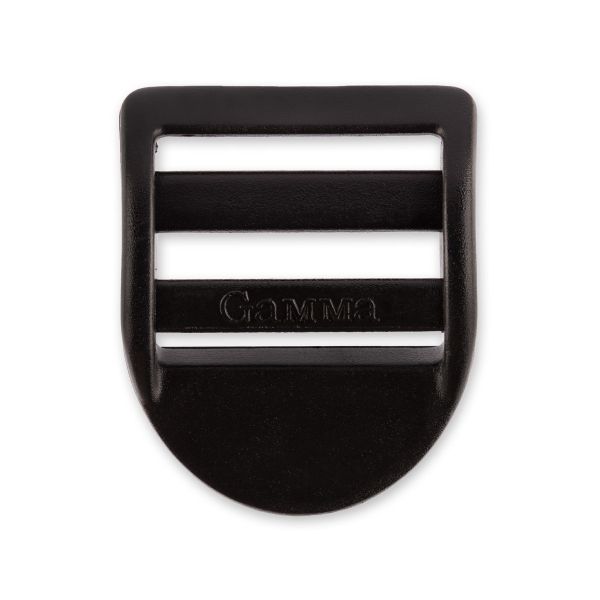 Пряжка регулировочная силовая пластик 25 мм, 100 шт, черный, Gamma SAM002