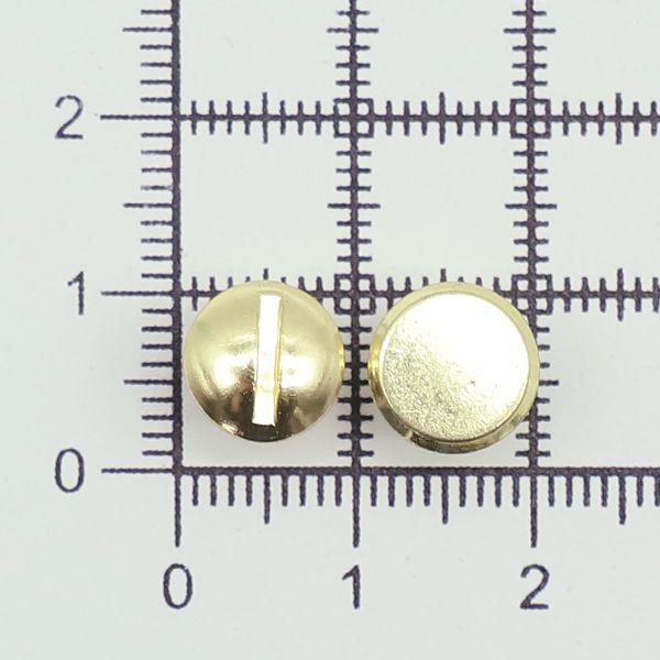 Винт кобурный металл ⌀9 мм, h5 мм, золото, 50 шт