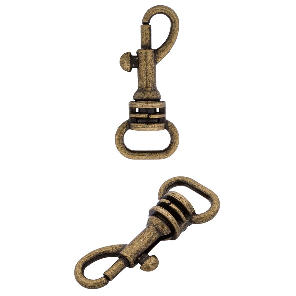 Карабин металл 10.0 мм (14х32 мм), цв.бронза, 20 шт