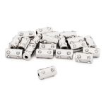 Наконечник для шнура металл Цилиндр со стразами ⌀2,5/4,5 мм, 14,5х8 мм (никель), 20 шт