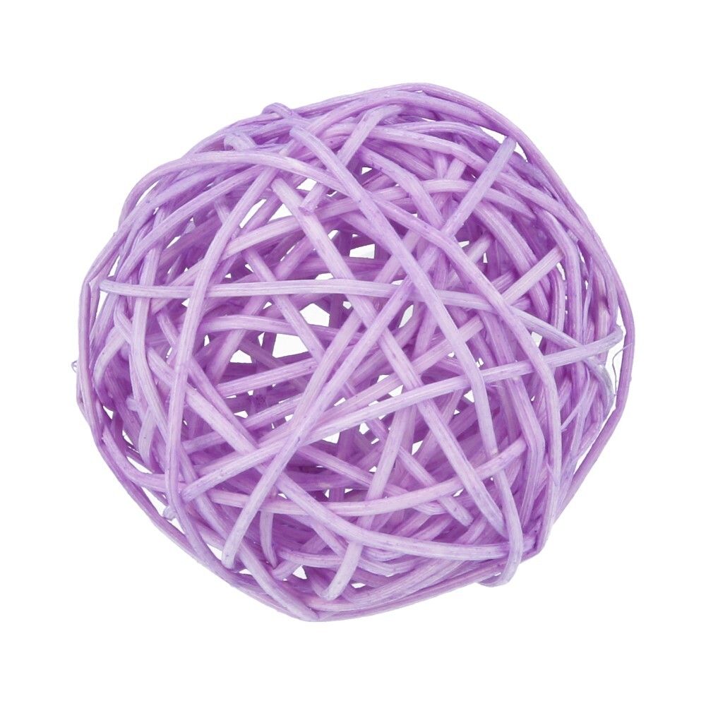 Шары декоративные из ротанга 7 см, 6 шт, №09 фиолетовый, Blumentag BRF-7