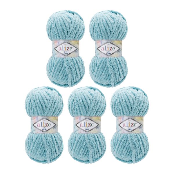 Пряжа Alize (Ализе) Softy Mega / уп.5 мот. по 100 г, 70м, 414 светло-бирюзовый
