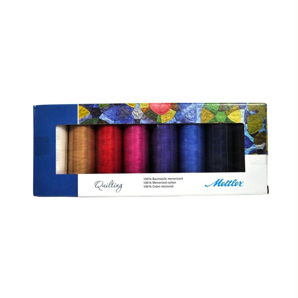 Швейные нитки (набор) Mettler Silk Finish в подарочной упаковке, 8 катушек