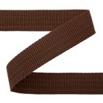 Стропа (ременная лента) 25 мм / 25 метров, толщ. 1.29 мм, [16.6 г/пог.м], 100% п/п, коричневый, Gamma С3870Г17