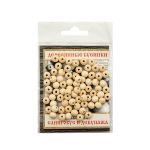 Бусины дерево ⌀8 мм, неокрашенные, отв.3 мм, 15 г, 93±4 шт