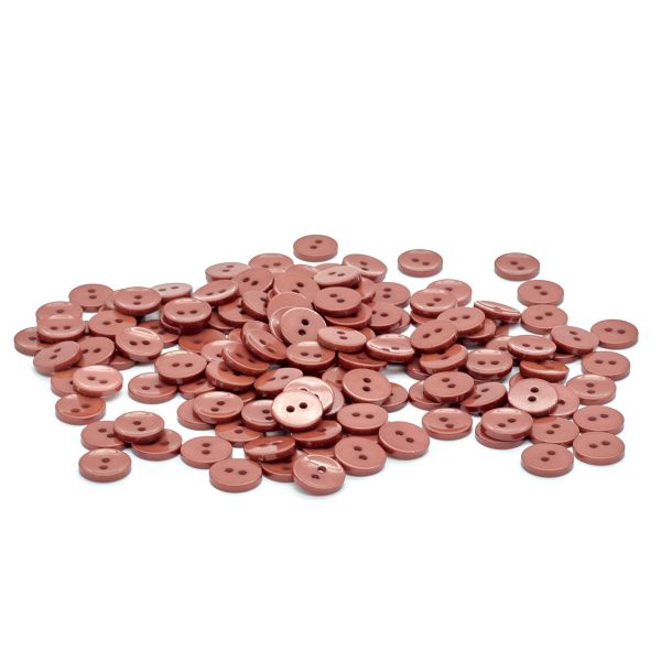 Пуговицы 2 прокола 18L, 11 мм, (Brown (коричневый)), NE74, 144 шт