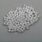 Бусины пластик ⌀8 мм, 500 г, цв.серебро, Magic4Hobby