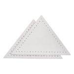 Заплатки пришивные из кожи, треугольник равнобедр., стор. 8см, с перфорацией, 2 шт, 100% кожа, 08 белый, 9903