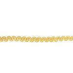 Тесьма декоративная 10 мм / 10 метров, метал. рис. 8657, БЫЛЫЙ/ под золото, Blitz