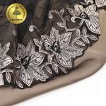 Кружево на сетке широкое 205 мм, диз.OG43, цв.черный, левая, 6м, Kruzhevo