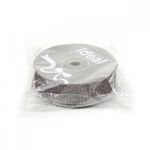 Лента с люрексом 25 мм, 139 черный/серебро, уп. 22,85 м