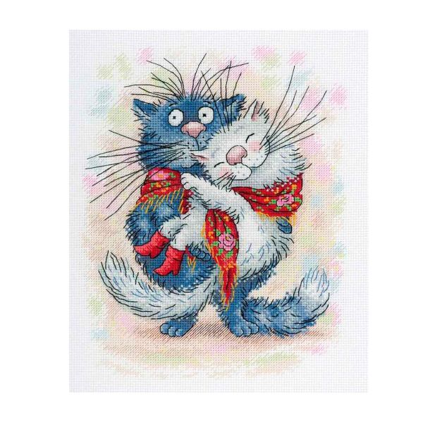 Набор для вышивания нитками МП Студия, Нежные объятия 20х16см