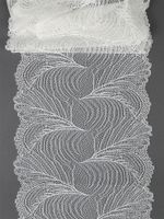 Кружево бельевое эластичное 215 мм / 2.7 м, 3517, цв.004 белый, Kruzhevo