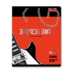 Тетрадь ученическая общая, матовая ламинация + тиснение серебряной фольгой, A5+ 48 л. на скобе 65 г/м², белизна 100%, 10 шт, клетка в термоусадочной пленке, 000728 Рок-музыка, Светоч 48ТЕТк-007