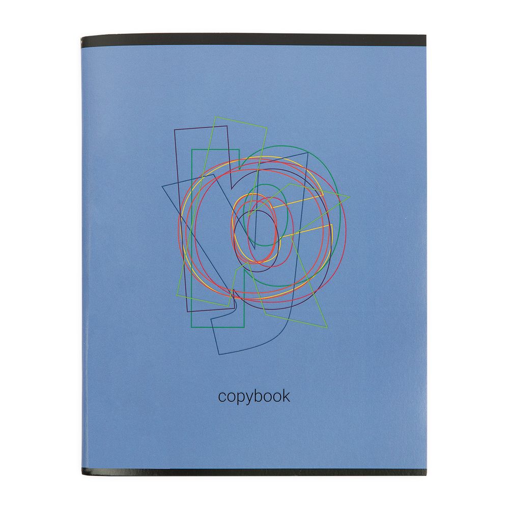 Тетрадь Шрифты A5 96 л. на скобе 60 г/м², 6 шт, клетка, SVT 961221 05 синий, Светоч