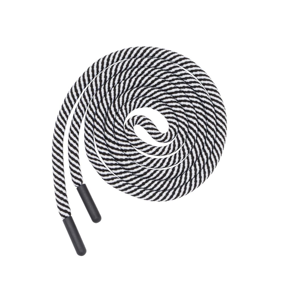 Шнурок круглый двухцветный ⌀5.0 мм / 135см, 1 шт, 08 черный/белый, 3AR2803