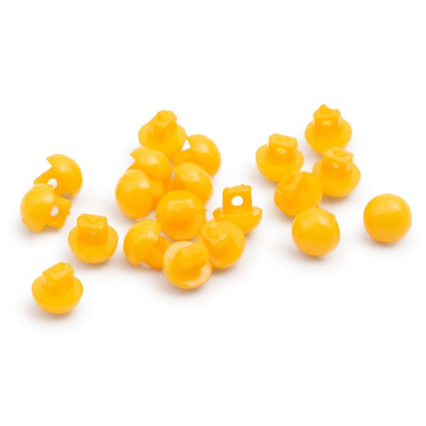 Украшения декоративные пуговицы Мини круглые на ножке, 5мм, уп/20 шт, желтый