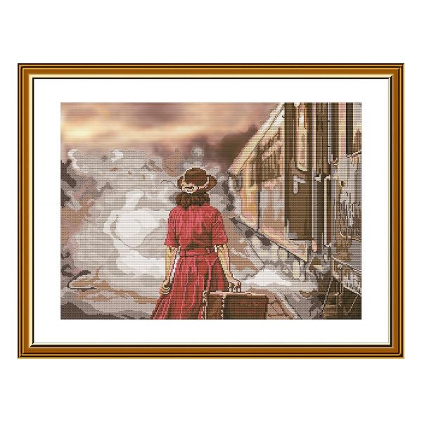 Набор для вышивания нитками Нова Слобода, Путешественница 39х28см