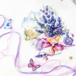 Набор для вышивания нитками Чудесная игла, Горная лаванда, 15х21 см