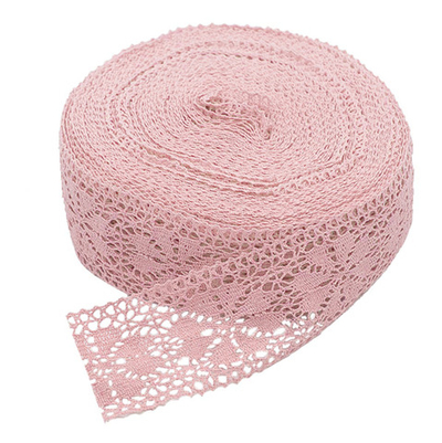 Кружево вязаное (тесьма) хлопковое 60 мм / 25 метров, рис.60.01.178 (розовый) С3749Г17