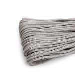 Шнур полипропилен круглый вязаный ⌀5.0 мм / 100 метров, 5-16 св.серый, серебро
