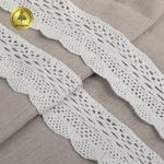 Кружево вязаное (тесьма) 43 мм / 10 метров, 5817 цв.02 белый, Kruzhevo