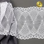 Кружево бельевое эластичное 190 мм / 25 м, 30200, цв.001 белый, Kruzhevo