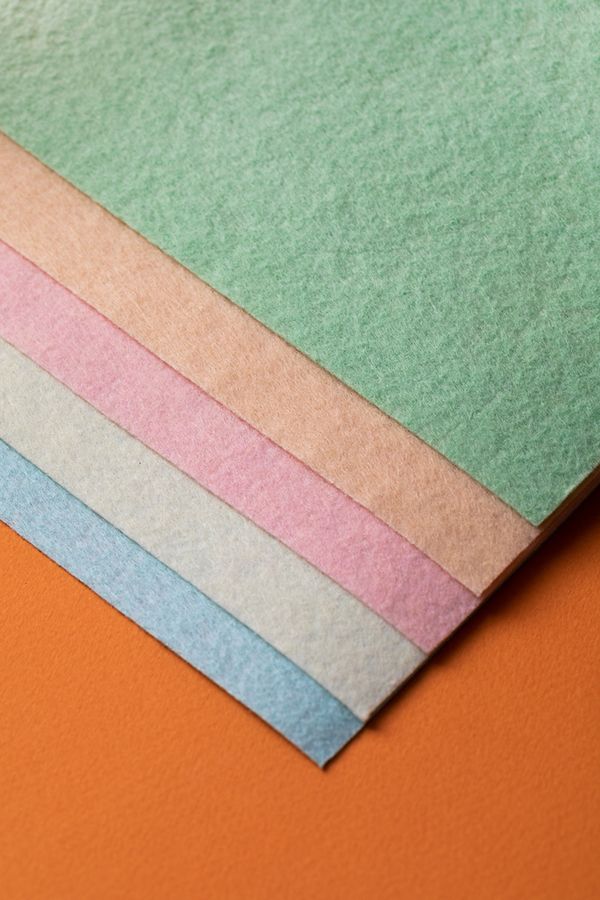 Фетр листовой жесткий 1.0 мм, 20х30 см, 5 шт, ассорти 5, Blitz FKH10-20/30