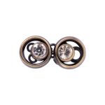 Застежка декоративная металл 20х10 мм, 10 шт, 12 шлифованная бронза, Micron GH 1020