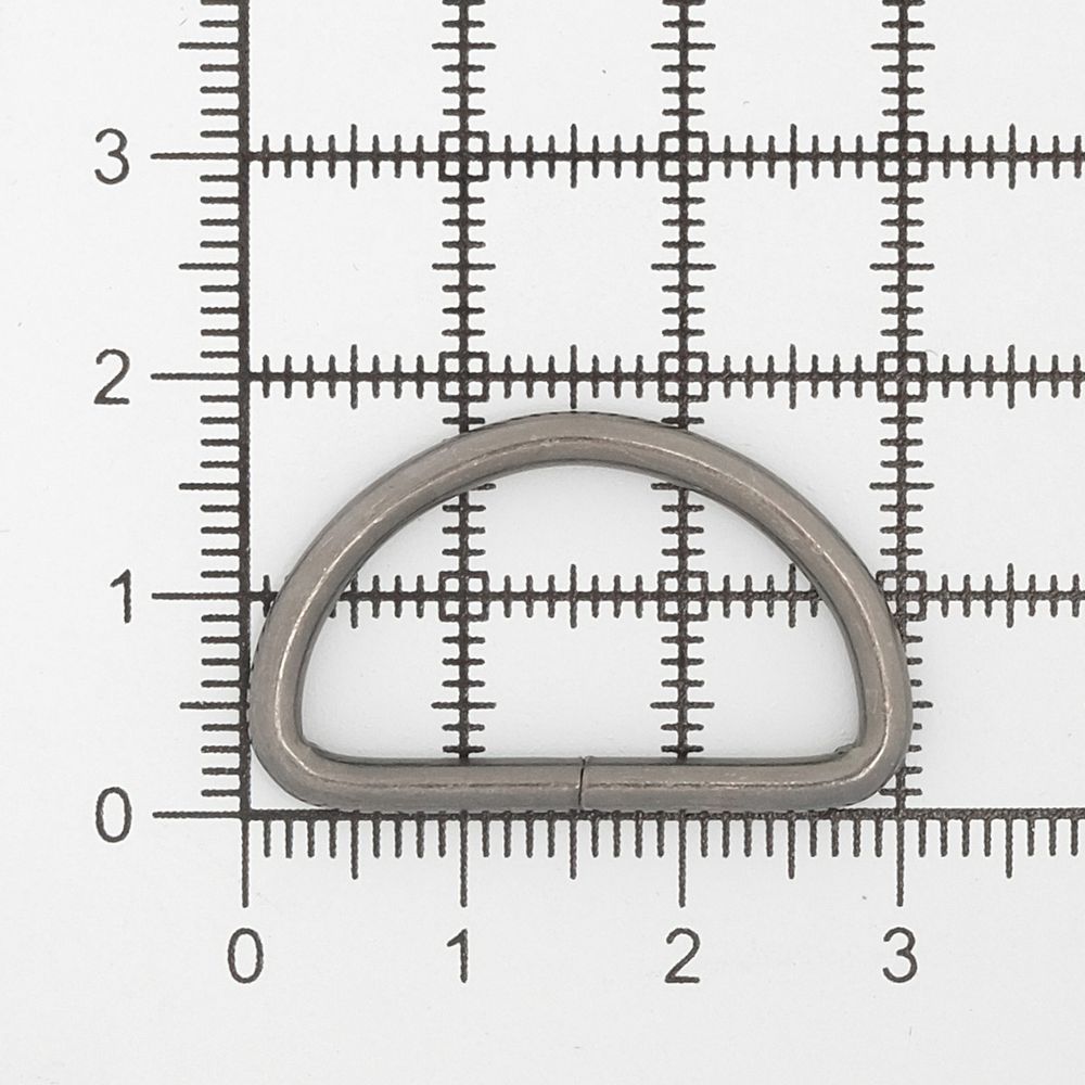 Полукольцо сварное металл 25.0 мм (in), (внешн. 30х18 мм, ⌀2.5 мм), 100 шт, черный никель, 816B-113