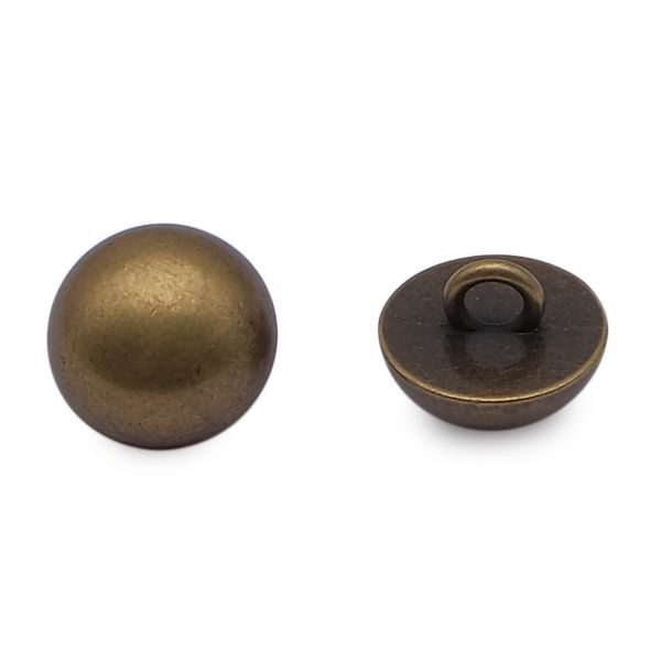 Пуговицы на ножке Полусфера 18L (11мм), металл (OB (бронза)), MEs-2014, 36 шт