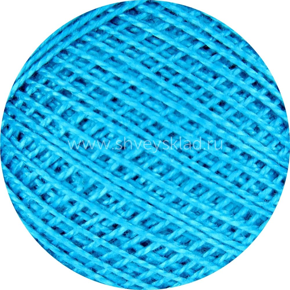 Пряжа ПНК им.Кирова Ирис / уп.20 мот. по 25 г, 150м, 3106 ярк.голубой