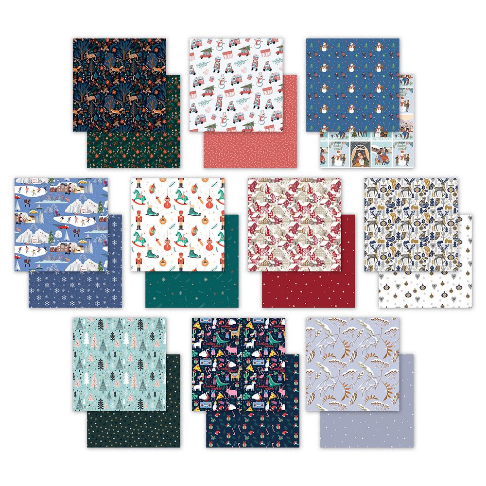 Бумага упаковочная 2-сторонняя ассорти 100х70 см, 25 шт, 01 ассорти, Stilerra NDWP-03