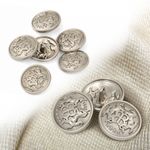 Пуговицы металлические на ножке 36L-23 мм, С-MP09 цв.серебро, 10 шт