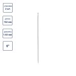 Иглы ручные для переплетных работ №6, 2 шт, Gamma N-213