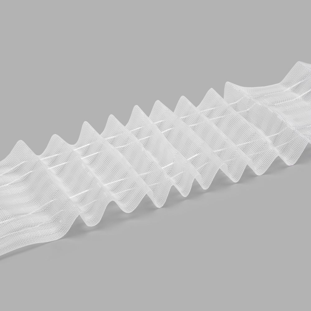 Лента (тесьма) шторная: сборка параллельная нефикс. 75 мм / 50 метров