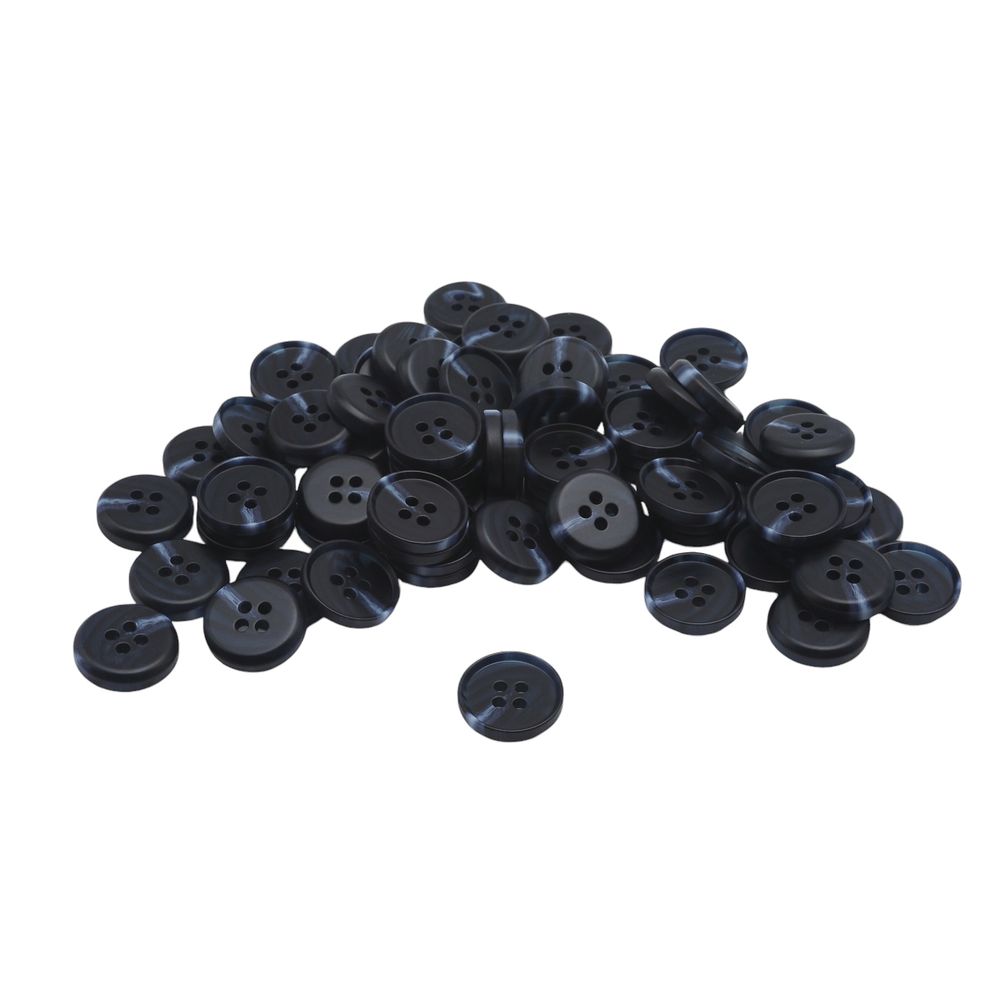 Пуговицы 4 прокола 28L=18 мм, col. E темно-синий, 72 шт, CN2833