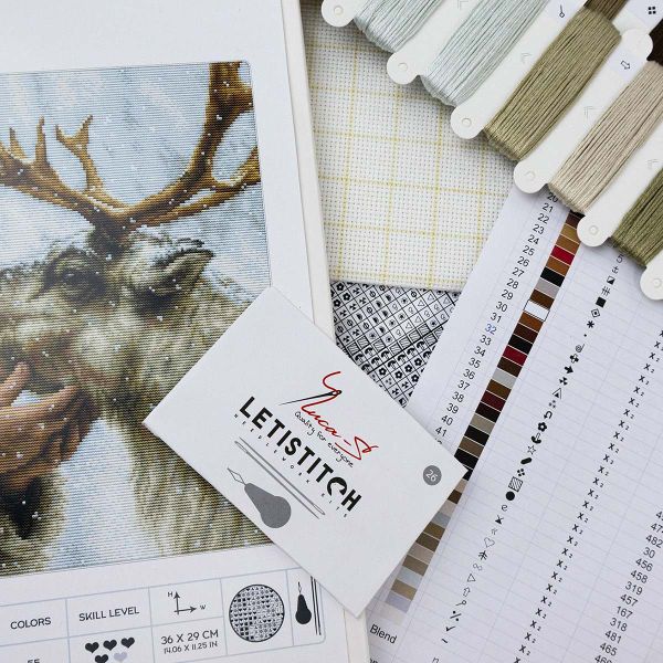 Набор для вышивания нитками Luca-S, Тепло дружбы, 36х29см