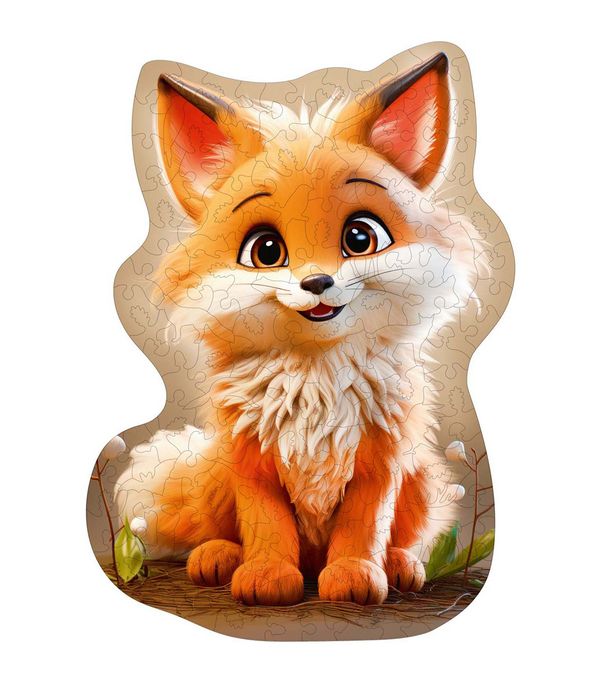 Пазл фигурный деревянный Веселый лисенок 154 элементов, Фрея PZLF-013