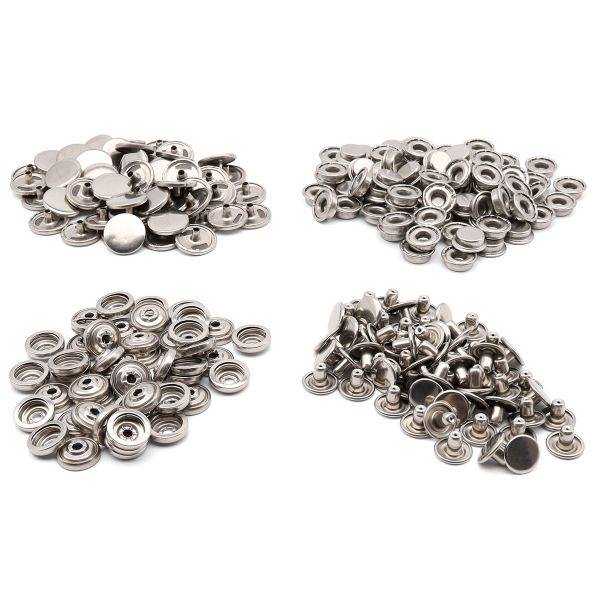 Кнопка Дельта (O-образная) ⌀15/15 мм, ≈720 шт, МЕТАЛЛ, никель, NEW STAR