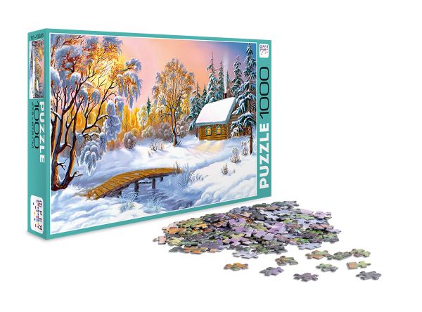 Пазл 1000 элементов, Морозный вечер, PZL-1000/05, Фрея