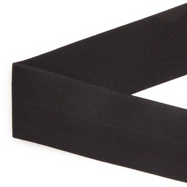 Резинка поясная 60.0 мм / 25 метров, тканая, 58 г/м, эластичность 155%, нейлон/лайкра, черный