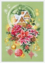 Набор для вышивания нитками Чудесная игла, Волшебное Рождество, 18х28 см