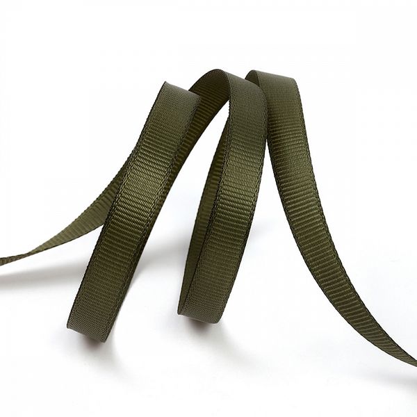 Лента репсовая (в рубчик) 10.0 мм цв. 569 хаки уп.22.86м (±1м)