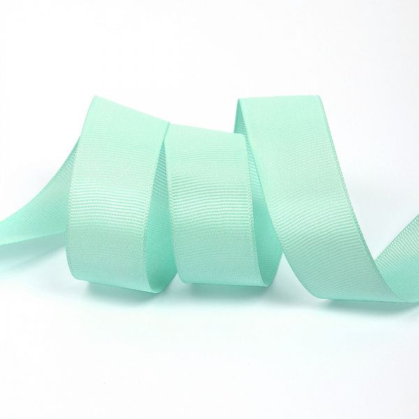 Лента репсовая (в рубчик) 25.0 мм цв. F199 мятный уп.22.86м (±1м)