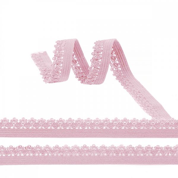 Резинка бельевая (ажурная) 12.0 мм / 1000 метров, RB01 нежно-розовый F133