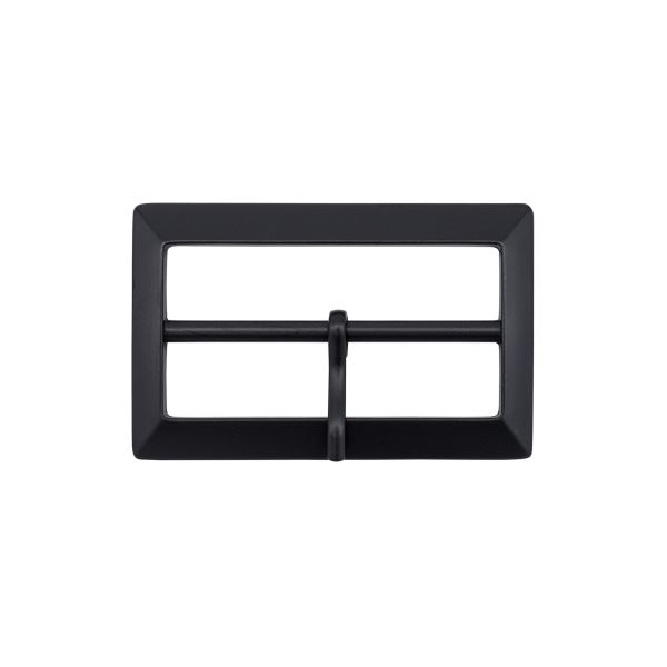 Пряжка ременная металл 50 мм, прямоугольная, матовый черный, MB-155